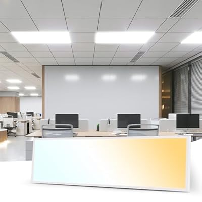 Art3d 4 Pack 1x4 FT LED Flat Panel Light, 3CCT Selectable Color Temperature 3000K/4000K/5000K, 0-10V Dimmable 5500LM Flush Mount Ceiling Light, 20W/30W/40W Drop Ceiling Light, UL&ETL Listed