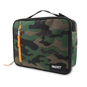 PackIt Freezable Classic Lunch Box, Camo, Built with EcoFreeze Technology, Collapsible, Reusable, Zip Closure With Zip Front Pocket and Buckle Handle, Perfect for Lunches