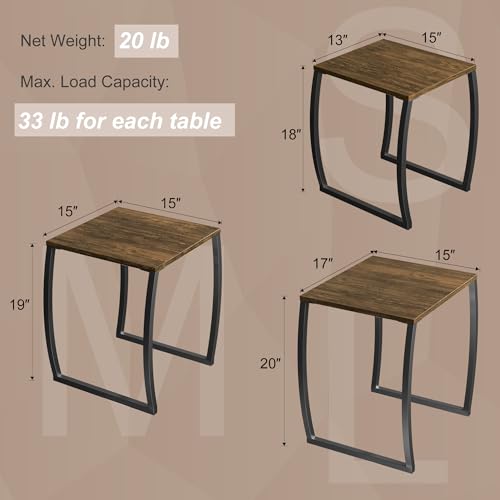 Sriwatana Nesting Tables, Vintage Side End Tables Living Room thumb #2