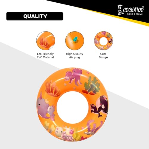 Image of Cockatoo Inflatable PVC Swimming Floats with Handles, Small Swimming Pool Floats