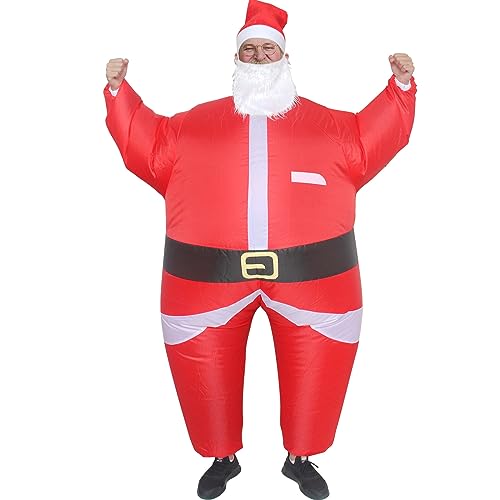 MROMT Inflatable Santa Claus Costume for men Xmas Santa Suit Blow Up Costume Adult Funny Christmas...