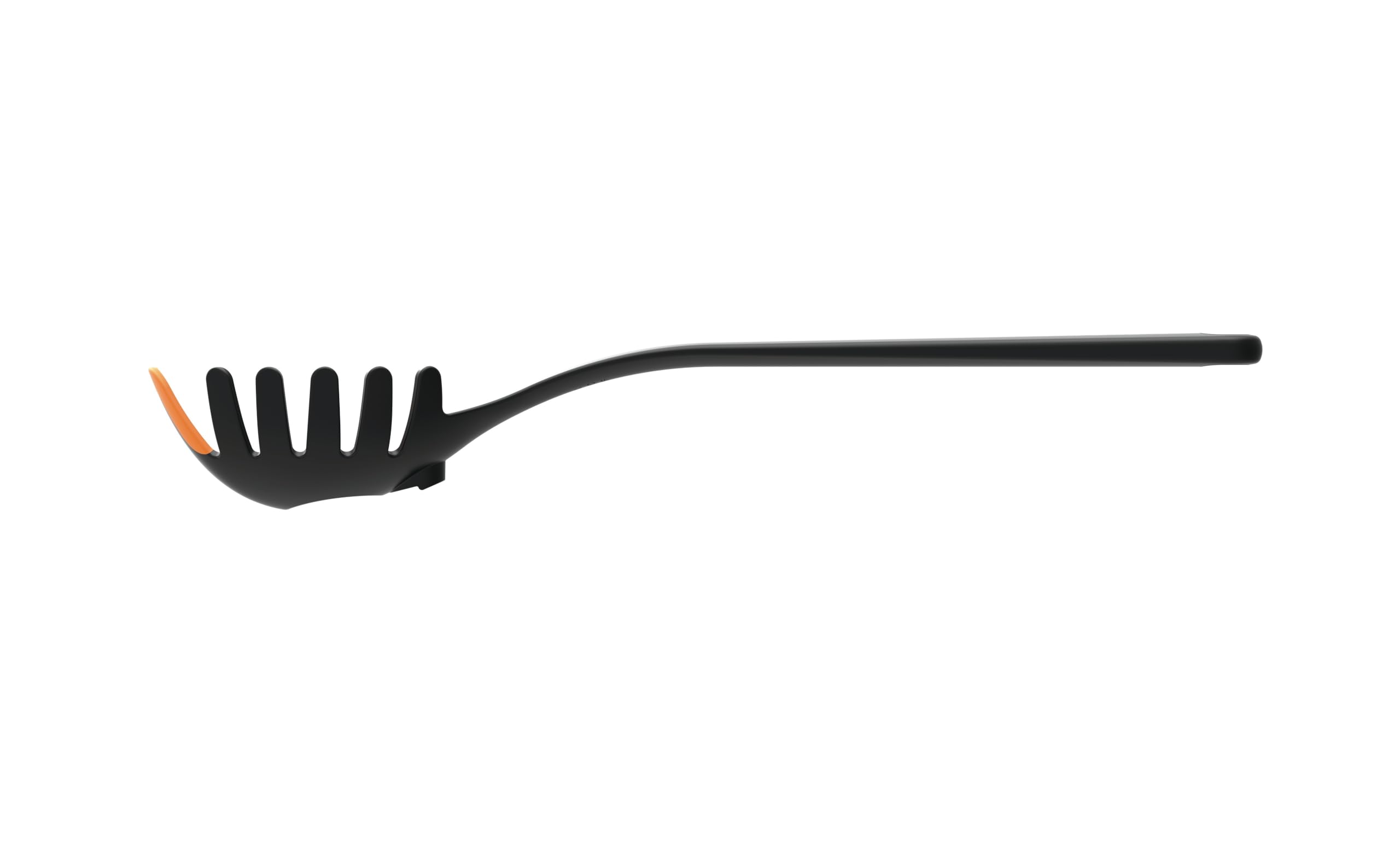 Fiskars 1027301 Cuchara para Pasta, 29 cm, Plástico/Silicona, Functional Form, Negro/Naranja