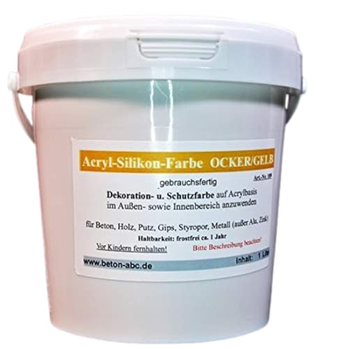 Gelb/Ocker - Betonfarbe Acryl Silikon 1 Liter