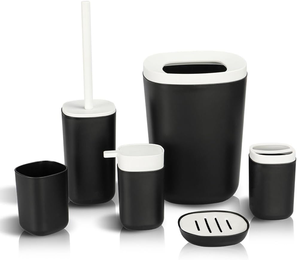 Bathroom Kit Hotel Guest House Bathroom Storage Toothbrush Holder Washing Six-Piece Set(D)