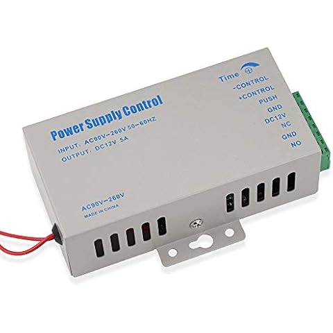 LIBO Smart Home Access Control Power Supply K80 Power Switch DC 12V 3A/5A AC 110~260V for All Types Access Control System Door Lock with Time Delay (K805A) Cover