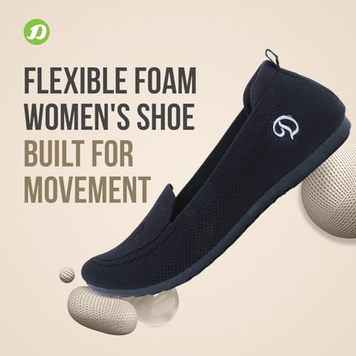 DOCTOR EXTRA SOFT Flexible Memory Foam Women's Shoes for Walking Gym Training,Casual, Sports,Slip-On,Lightweight Lace up Athletics Slipon Running Sneaker for Ladies and Girls D-1003