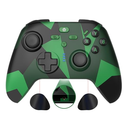 Image of BETMI Wireless Controller Compatible with Xbox|PC, Built-in Audio Jack | Built-in Audio Jack /Macro /Turbo /Hall Effect Joysticks /2.4GHz Dongle, Compatible with Xbox One, Series X /S (Green /Black)