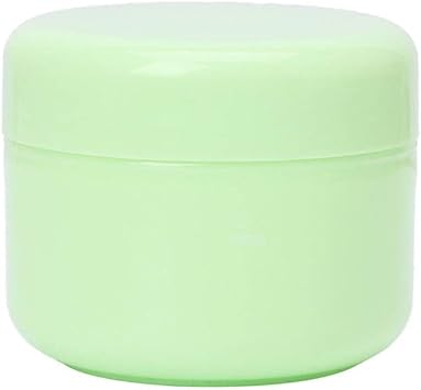Home Spare Empty PET Bottles Plastic Cosmetic Travel Empty Jars Pots Makeup Cream Lip Balm Container 5Colors 50g/100g Color Green, Specifications 100 g