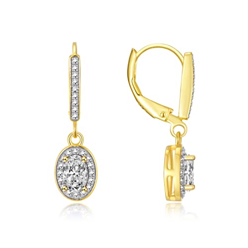 Boucles d'oreilles Halo en argent plaqué or jaune pour illuminer votre style quotidien