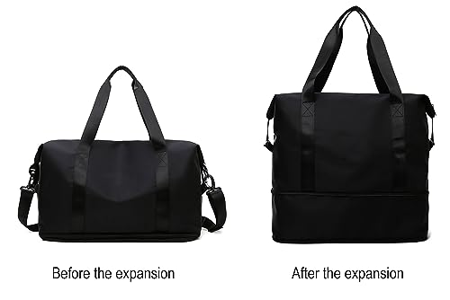 Expandable Travel Duffle Bag Weekender Carry on Overnight Bag Gym Bag for Women2