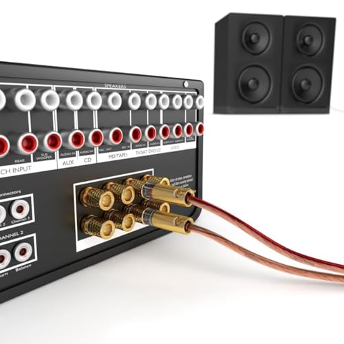 Image of MX High Performance Speaker Cable 50 Meter Coil 14 AWG Transparent Wire | Heavy Duty Audio Cable OD 2.2 x 4.4 mm | Speaker Wire for Home Theater, Hi-Fi & PA Systems