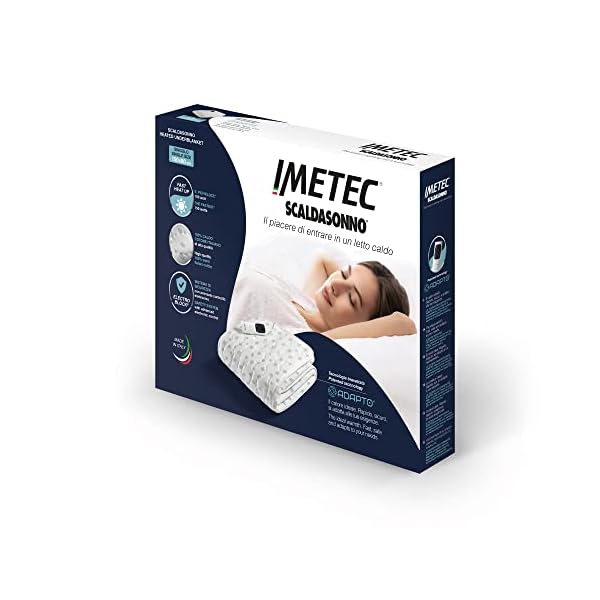 Imetec Scaldasonno Adapto, Einzelwärmeunterbett, 150x80 cm, niedriger Verbrauch, patentierte Technologie, schnelle… – Bild 14