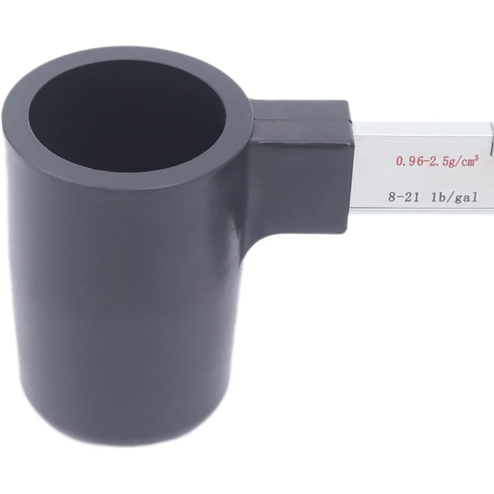 Hidrómetro de lodo para medición de densidad de líquidos de laboratorio, rango de 0,96-2,5 g/cm³, precisión de 0,01 g/cm³, doble escala