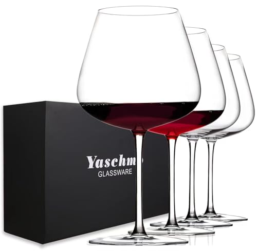 Super Large 30OZ Wine Glasses, Hand Blown Crystal Red Wine Glasses Set of 4