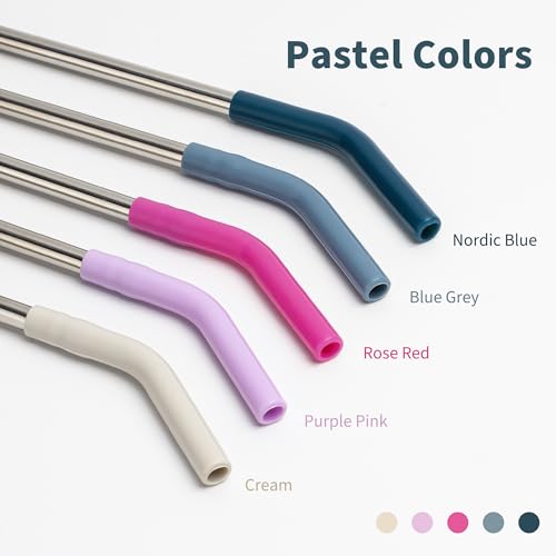 Image of 12.2 inch Long Metal Straw for Stanley 40oz Cup, Reusable Replacement Straw