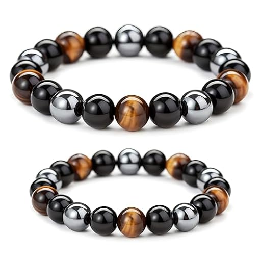 No application Pulsera de Triple Protección, 2Pcs Pulsera Ajustable de Cuentas de Hematita, Ojo de Tigre, Obsidiana Negra, Piedras Naturales para Mujer y Hombre | Ya disponible en tu tienda friki favorita! En mundofriki.es!