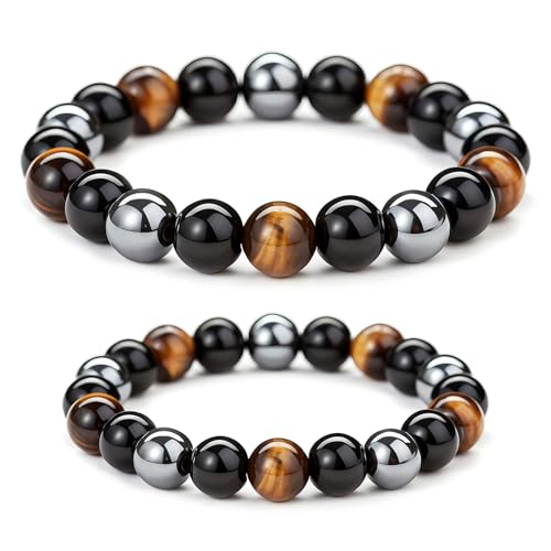 No application Pulsera de Triple Protección, 2Pcs Pulsera