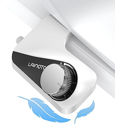 LAINOTO Bidet Attachment for Toilet, Ultra-Slim Self Cleaning Fresh Cold Water Sprayer Bidets for Existing Toilets with Pressure Controls, Toilet Bidet Attachment for Frontal & Rear Wash
