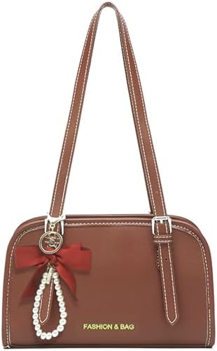 Fozehlad Shoulder Bag for Women PU Leather Purses Cute Swing Hobo Bag with Bow Knot and Adjustable Strap