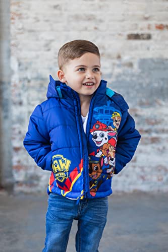 Paw Patrol Rubble Marshall Chase Zip Up Puffer Jacket Toddler to Big Kid2
