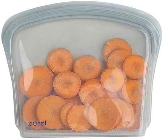 Reuasble Food Storage Bag, Food Grade Silicone Sandwich Bag, Reduce Single-Use Plastic, Cook,Travel,Home Organization, Microwave, Dishwasher, Freezer Safe Eco-friendly, 28Oz, Sky…
