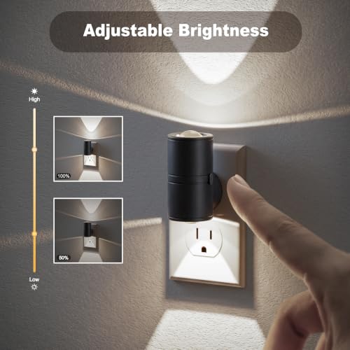Image of JandCase Night Lights Plug into Wall, Rotating LED Night Light, Cool White