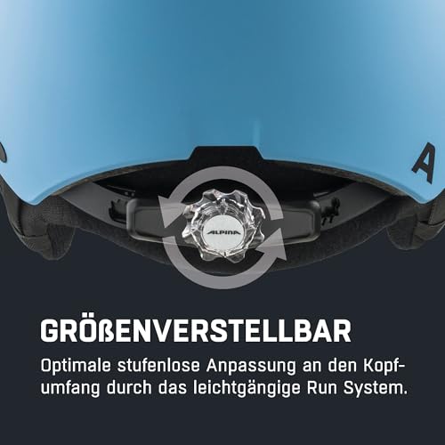 ALPINA ZUPO Visor Q-LITE Kinderskihelm, Smoke-Blue matt, 48-52 cm – Ansicht 5