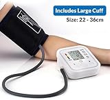 IndoTeam Blood Pressure Monitors Large Cuff Size 22cm to 36cm - Blood Pressure Machine with Cuff for Upper Arm - Heart Rate Hypertension Monitor for Home Use - Blood-Pressure Monitor with LCD Display - Image 3