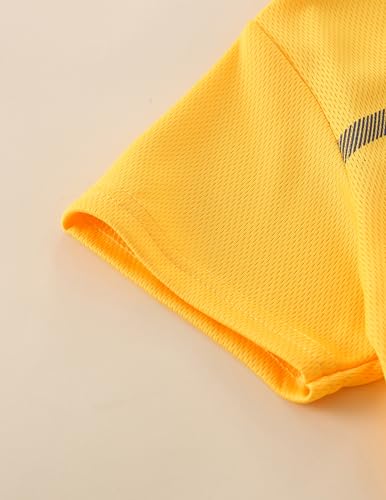 Image of Boys Clothes Short Set 6 Piece Outfit Athletic T-Shirt and Quick Dry Shorts Kids Summer Clothing Set Size 3-14