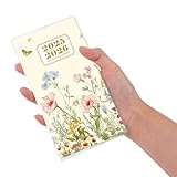 ButterflyFloral 2025-2026 Pocket Calendar - 2 Year Monthly Planner, Small Size (6.5' x 3.5'), Jan 2025 to Dec 2026 for Organizing & Planning