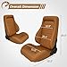 Universal Racing Seats Bucket Seats Reclinable Car Seats Adjustable Sport Seats PU Leather with Sliders 2 pcs (Brown, 29.3