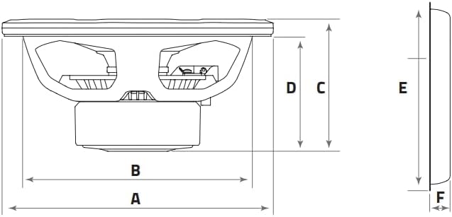 Hertz CS 200 S4 Subwoofer dimensional drawing