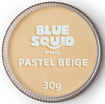 Blue Squid PRO Face Paint - Professional Water Based Single Cake Facepaint & Body Paints - SFX Makeup, Kids Adults Painting for Costume, Halloween Face Paints for Children - Pastel Beige 30g / 1oz