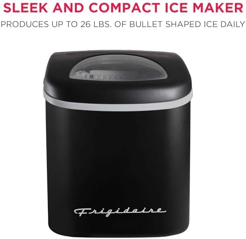 FRIGIDAIRE EFIC128AMZBLK Compact Countertop Ice Maker, 26 lb per Day, Black - 2