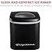 FRIGIDAIRE EFIC128AMZBLK Compact Countertop Ice Maker, 26 lb per Day, Black