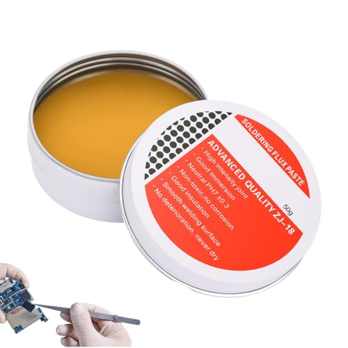EIROVYA Pasta Per Saldature, Nucleo di Colofonia Pasta Di Stagno Per Saldatura Senza Piombo, Pasta Saldante No Clean Flussante Ecologica, per Saldatura Elettrica, Saldatura, Fai da te, 100g