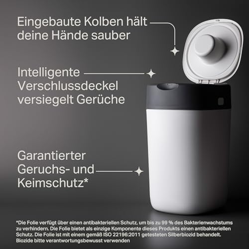 Tommee Tippee Twist and Click Advanced Windeleimer mit 2 Nachfüllkassetten, garantierter Geruchs- und Keimschutz, großes Fassungsvermögen (Verpackung kann variieren) 5