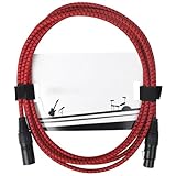 ABOOFAN Xlr Mikrofonkabel 3 Meter 3 poliges Audio Kabel aus Nylon Metall mit Rauschunterdrückung...