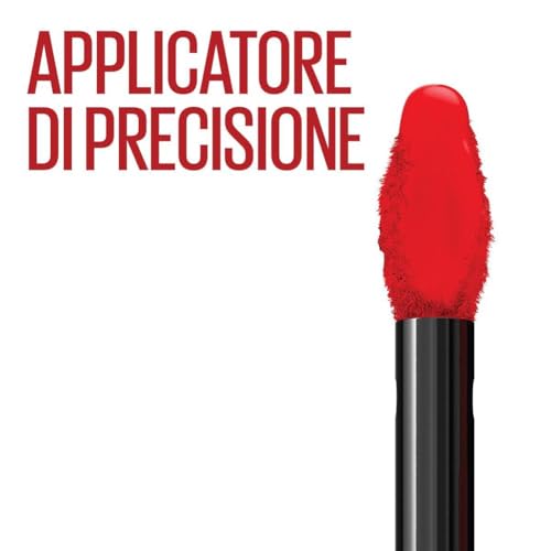 Maybelline New York Rossetto Matte Superstay Matte Ink, Tinta Labbra A Lunga Tenuta, Colore Intenso E Vibrante, No Transfer, Spiced Edition, Hustler (335), 5 Ml - 3