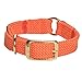 Mendota Pet Braid Collar - Center Ring - Dog Collar - Made in The USA - Orange , 1 in x 24 in