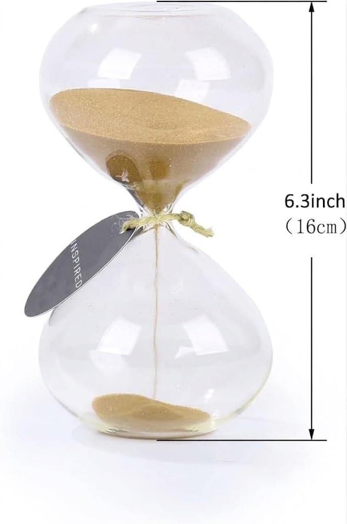 SWISSELITE Puff Sand Timer, Hourglass Sand Timers, Inspired Glass