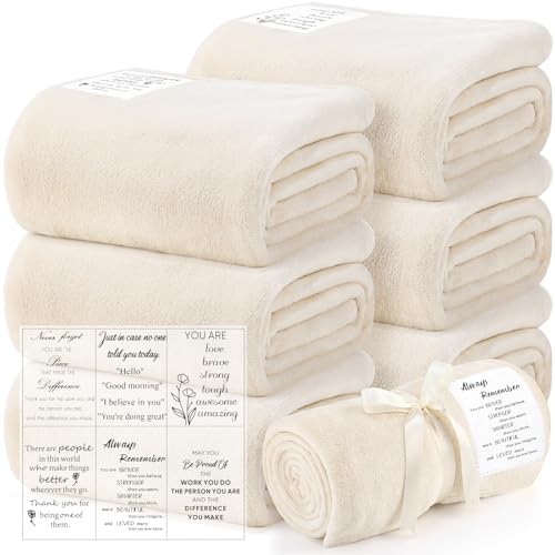 Moukeren 6 Pcs Employee Appreciation Gifts 50x60 Inches Teacher Appreciation Gifts Throw Blankets...