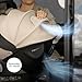 my junior® AURAᵉʳᵍᵒ i-Size Babyschale Autokindersitz mit 170° Liegeposition, 6-stufige Memory-Schaum Kopfstütze, 40-87 cm, bis 13 kg (Beige)