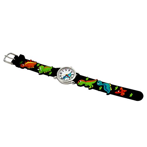 Image of Jewtme Cute Toddler Children Kids Watches Ages 3-8 Analog Time Teacher 3D Silicone Band Cartoon Watch for Little Girls Boys