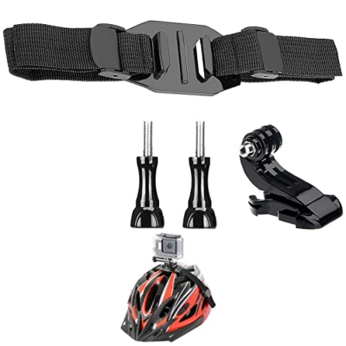 Vented Helmet Strap Holder Mountain Cycling Mount for GoPro Hero 10, 9, 8, 7, (2018), 6 5, Hero Black, Session, Xiaomi Yi, SJCAM, Camppark and other action cams