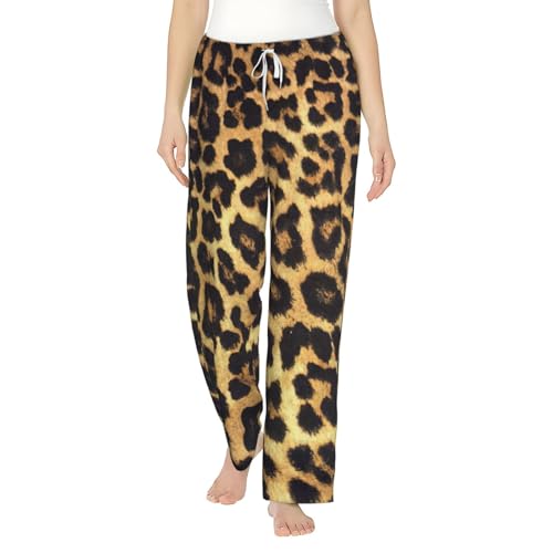 Pantalones de pijama de leopardo para mujer de invierno