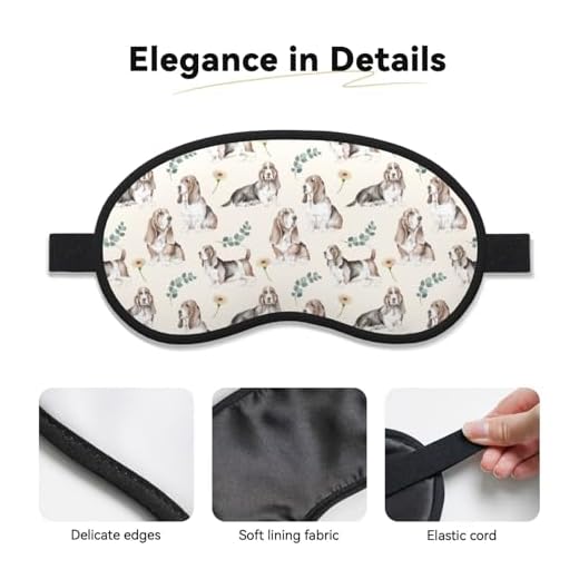 Basset Hound Blackout Sleep Eye Mask