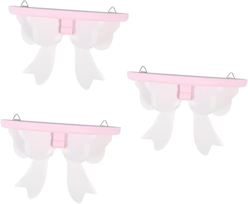 VOSAREA Estante de pared para pajarita, estante de pared para libros, estantería de flores, estante de pared de madera, estante de pared de baño,