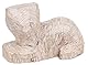 Honsell 79429 - Speckstein Rohling Katze liegend, vorgefertigte Figur aus Speckstein, ca. 10 cm groß, zum Bearbeiten mit Raspel und Feile, ideal auch für Kinder, Bunt