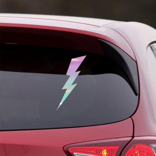Image of Lighting 1 (Holographic Opal Purple) (Set of 2) Premium Waterproof Vinyl Decal Stickers for Laptop Phone Accessory Helmet Car Window Bumper Mug Tuber Cup Door Wall Decoration